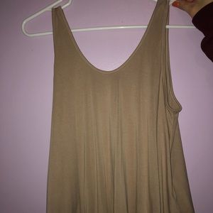 Tan flowy tank top